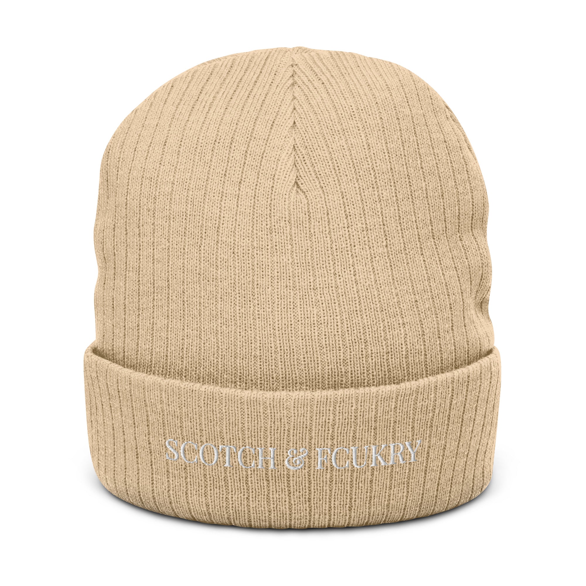 S & F Ribbed knit beanie