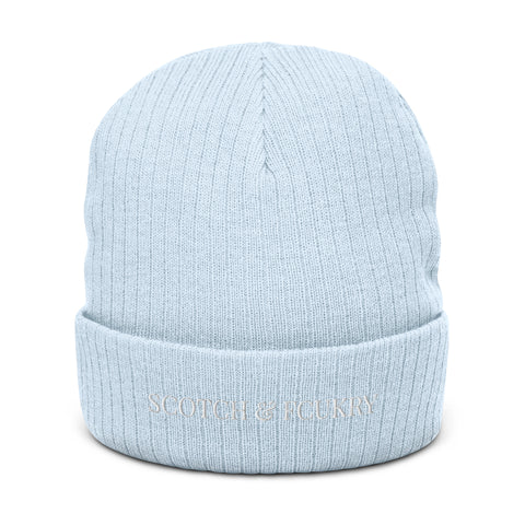 S & F Ribbed knit beanie