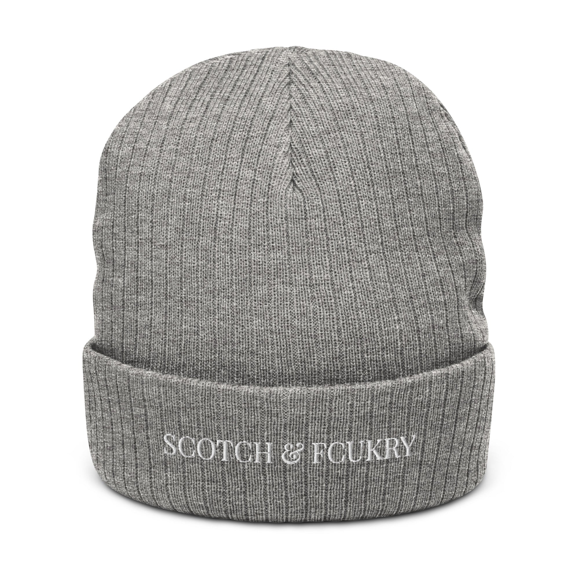 S & F Ribbed knit beanie