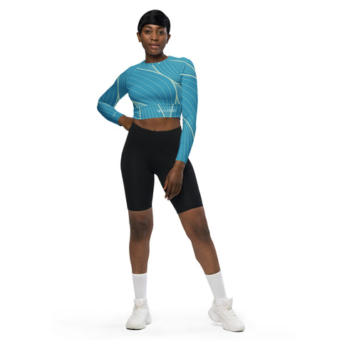 Neva Fraid long-sleeve sports crop top