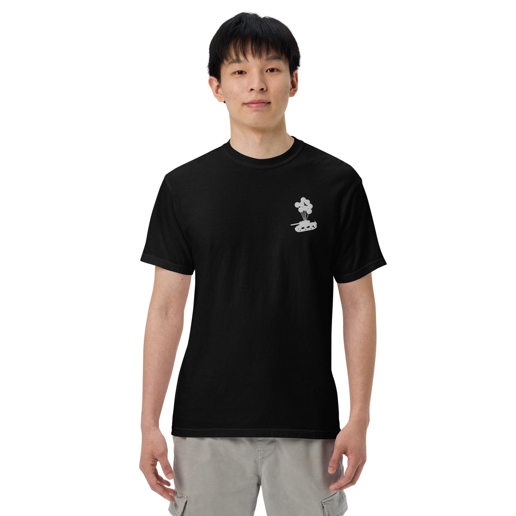 Tank & Balloon heavyweight t-shirt (Embroidered)