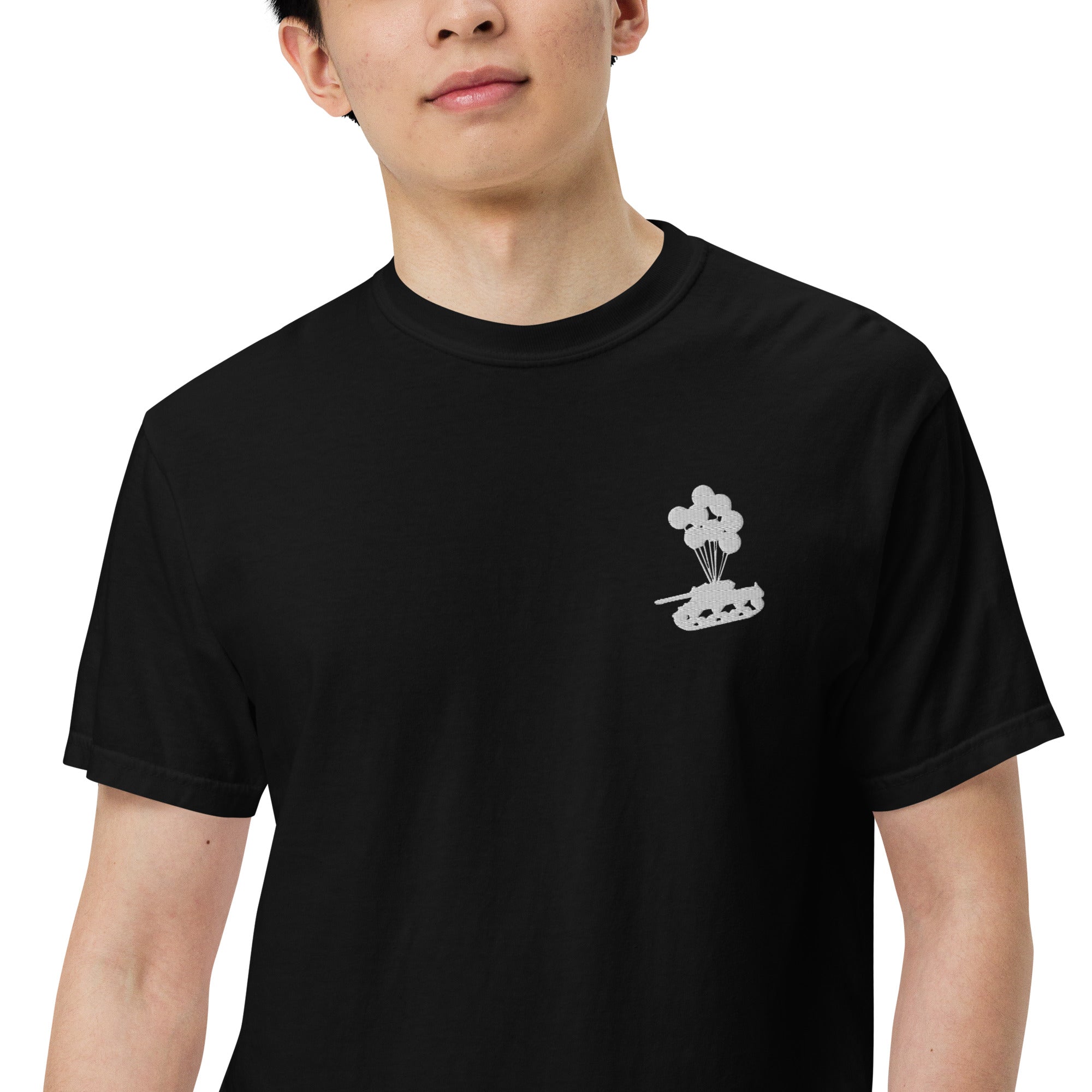 Tank & Balloon heavyweight t-shirt (Embroidered)