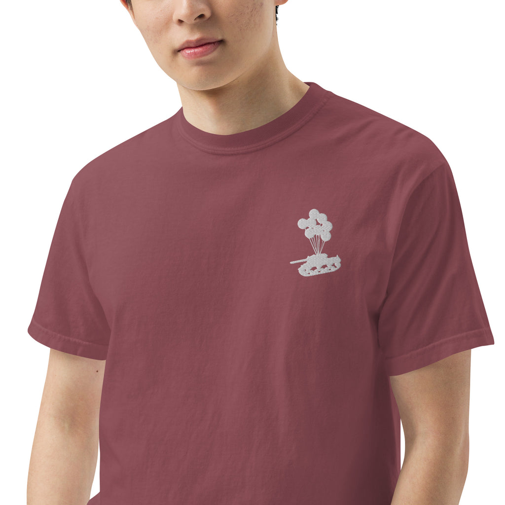 Tank & Balloon heavyweight t-shirt (Embroidered)