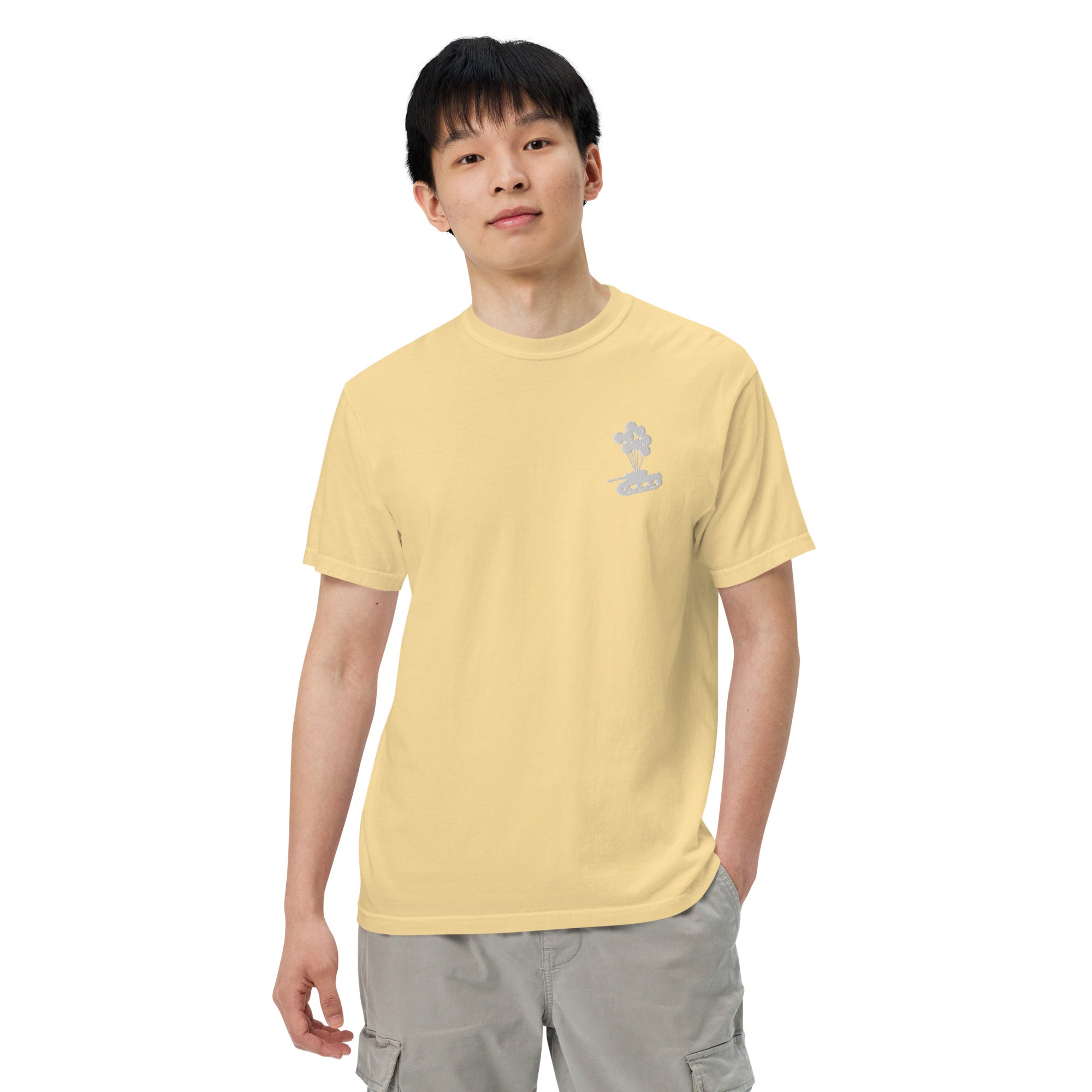 Tank & Balloon heavyweight t-shirt (Embroidered)