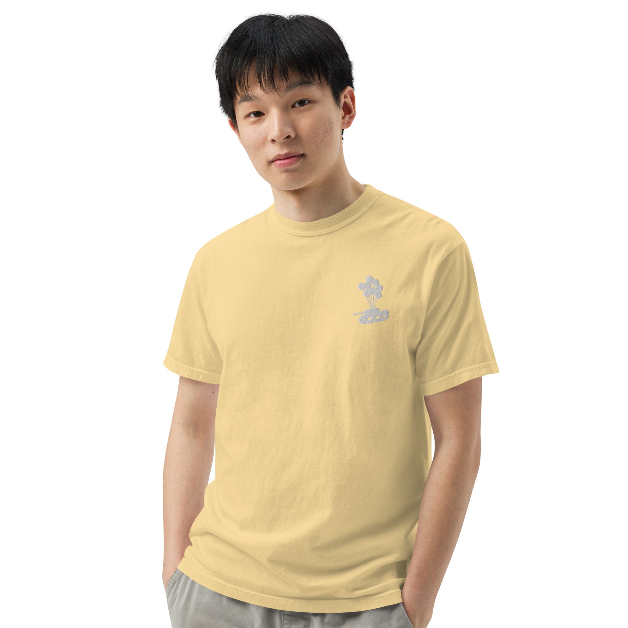 Tank & Balloon heavyweight t-shirt (Embroidered)
