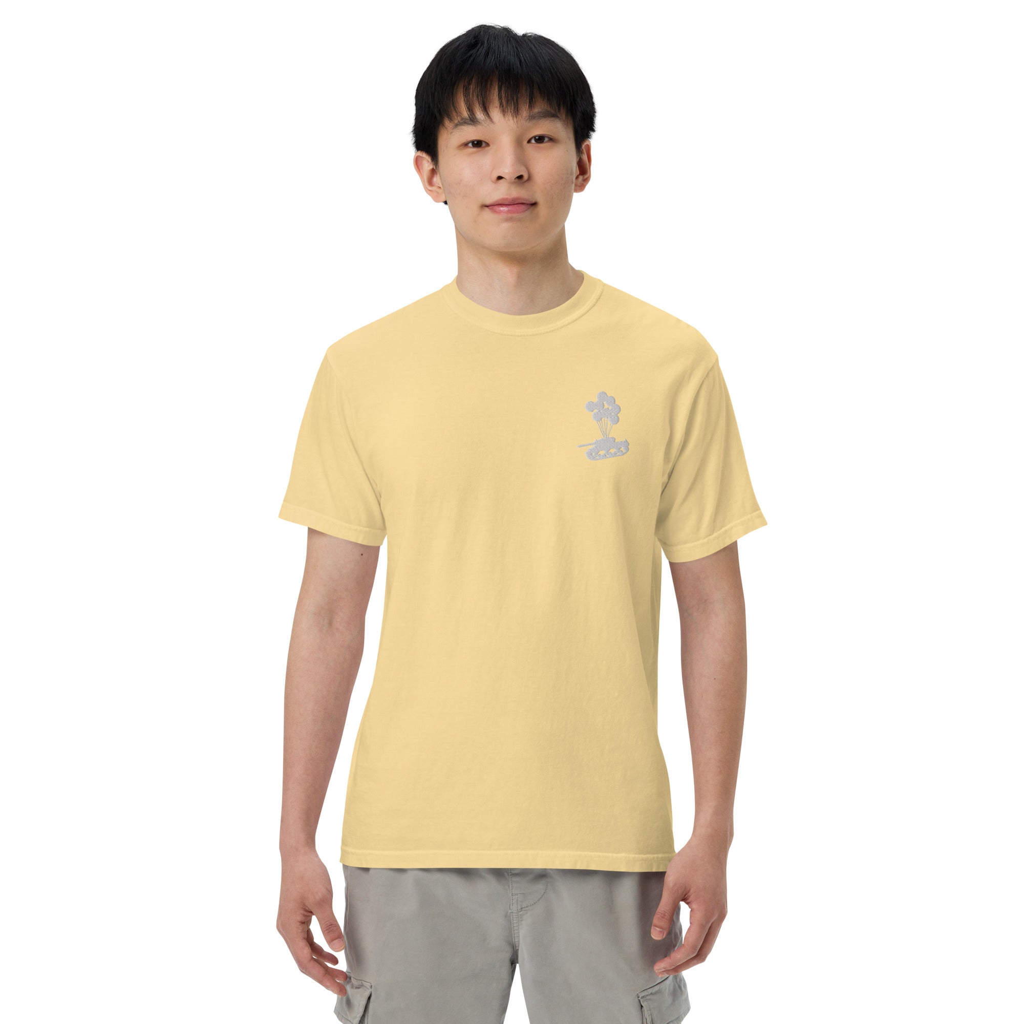 Tank & Balloon heavyweight t-shirt (Embroidered)