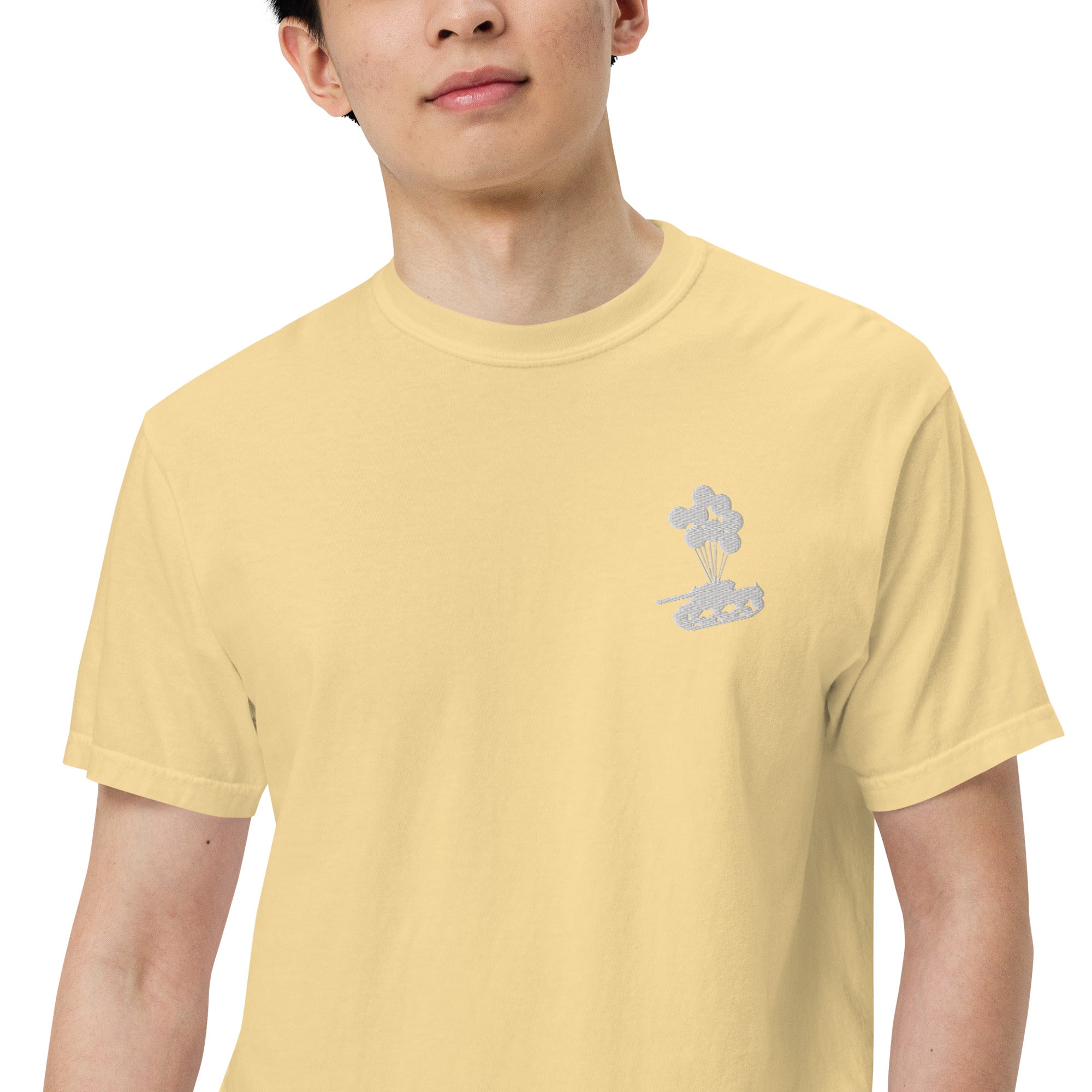 Tank & Balloon heavyweight t-shirt (Embroidered)
