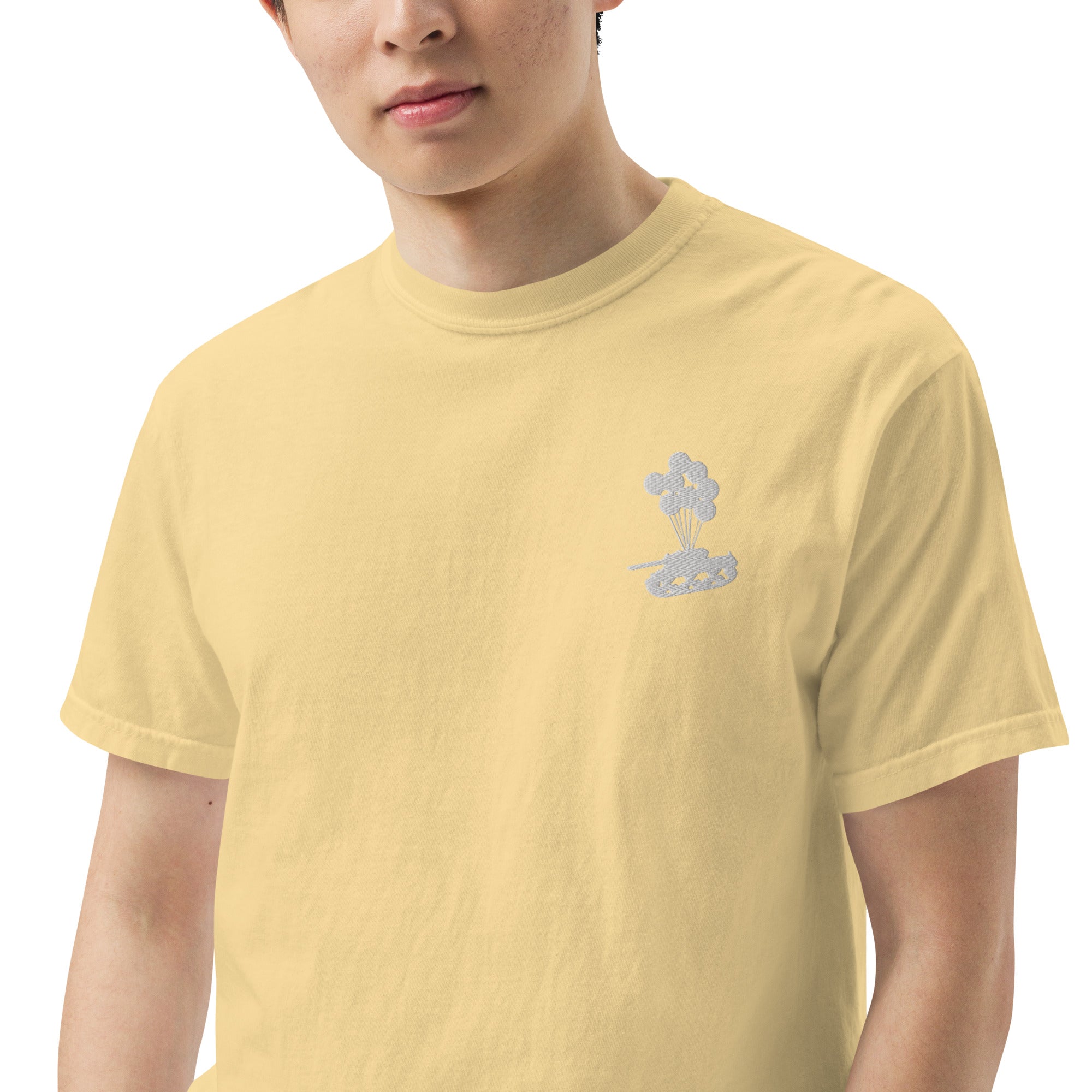 Tank & Balloon heavyweight t-shirt (Embroidered)