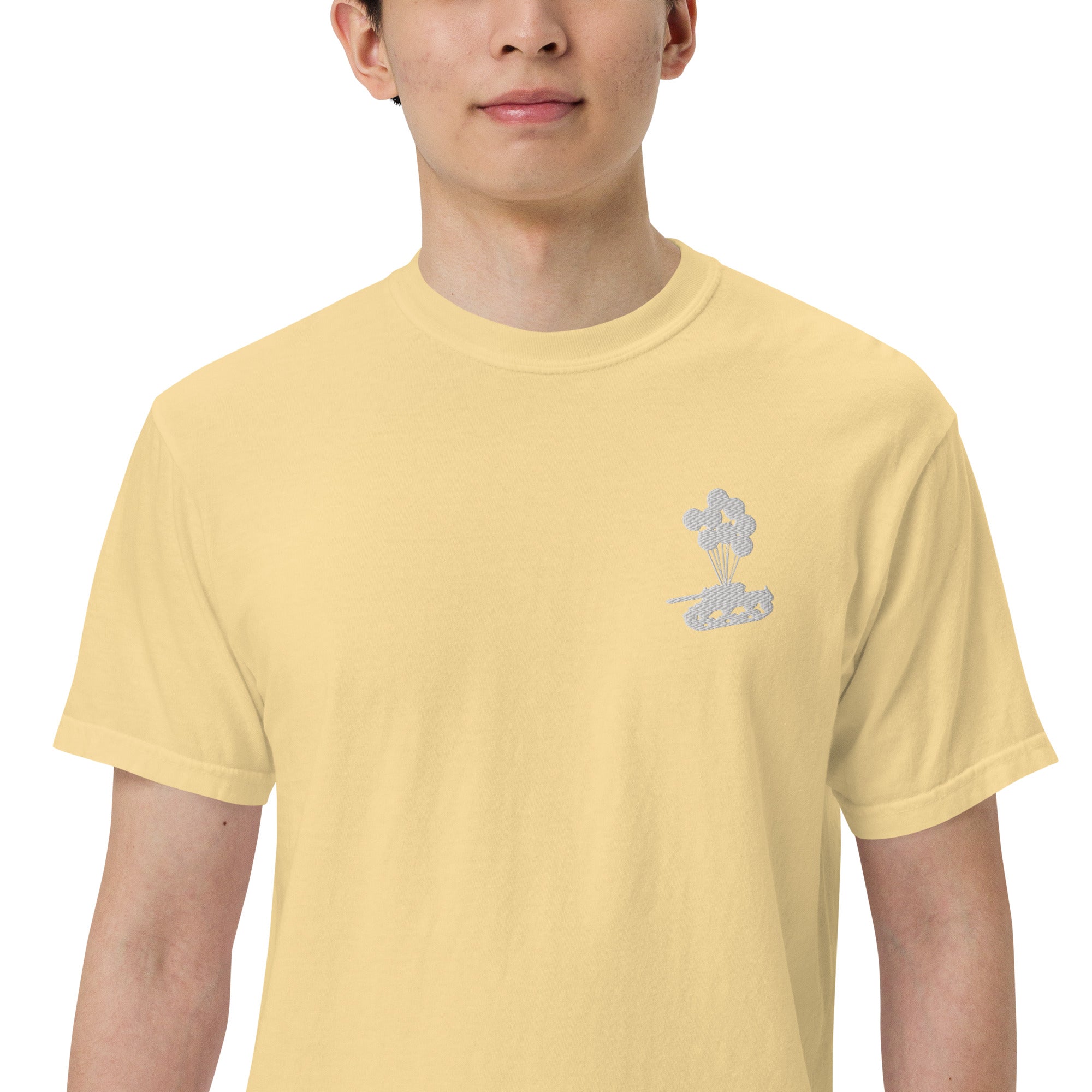 Tank & Balloon heavyweight t-shirt (Embroidered)