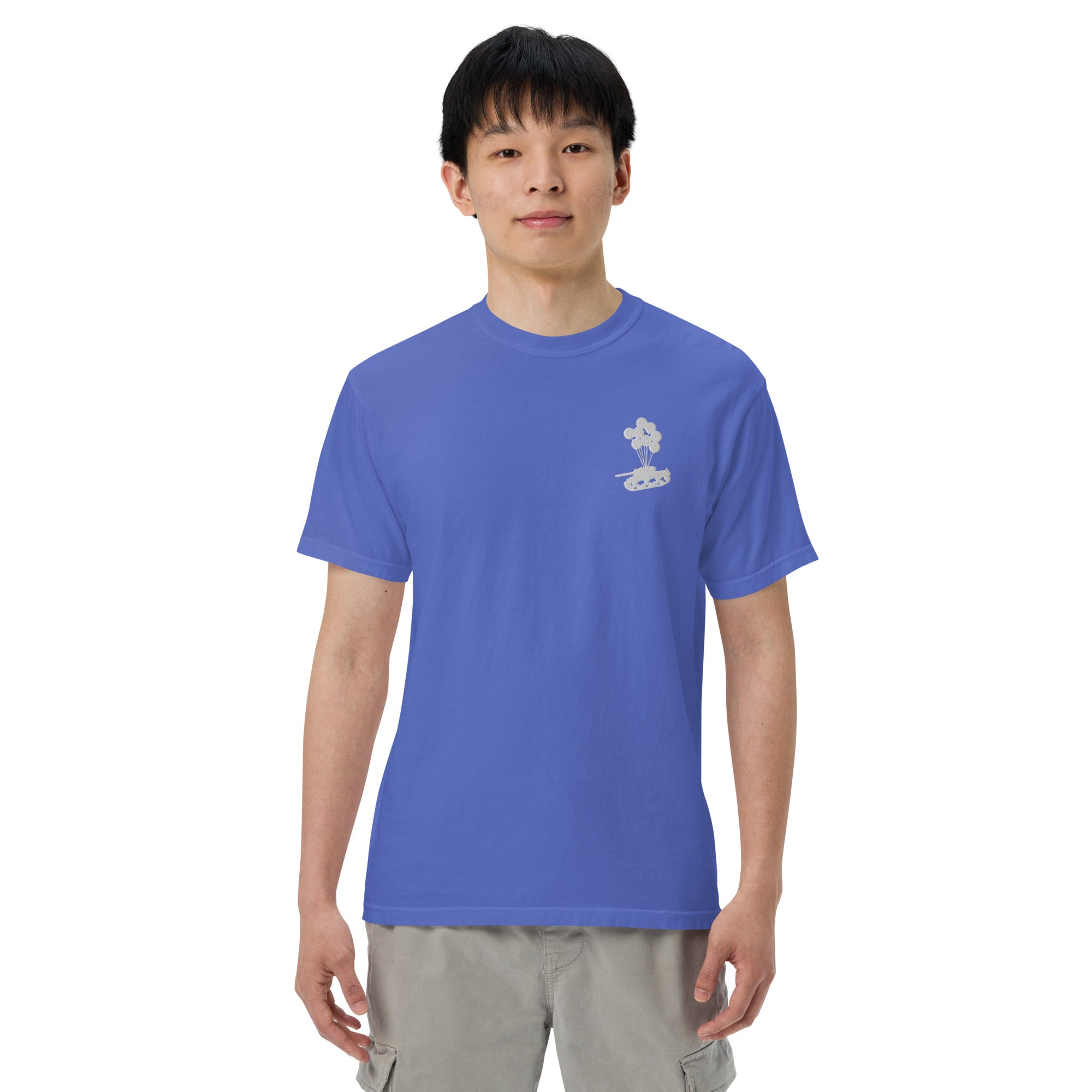 Tank & Balloon heavyweight t-shirt (Embroidered)