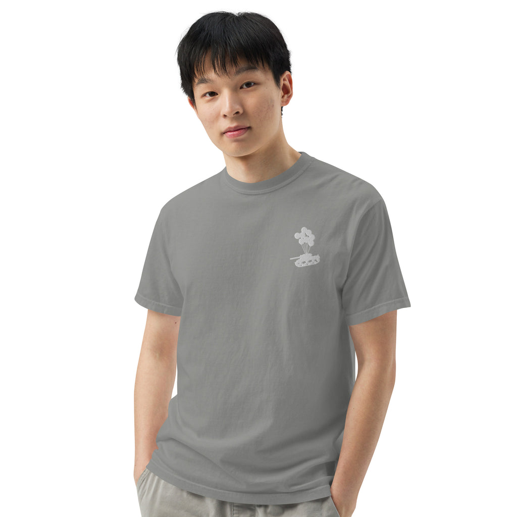 Tank & Balloon heavyweight t-shirt (Embroidered)