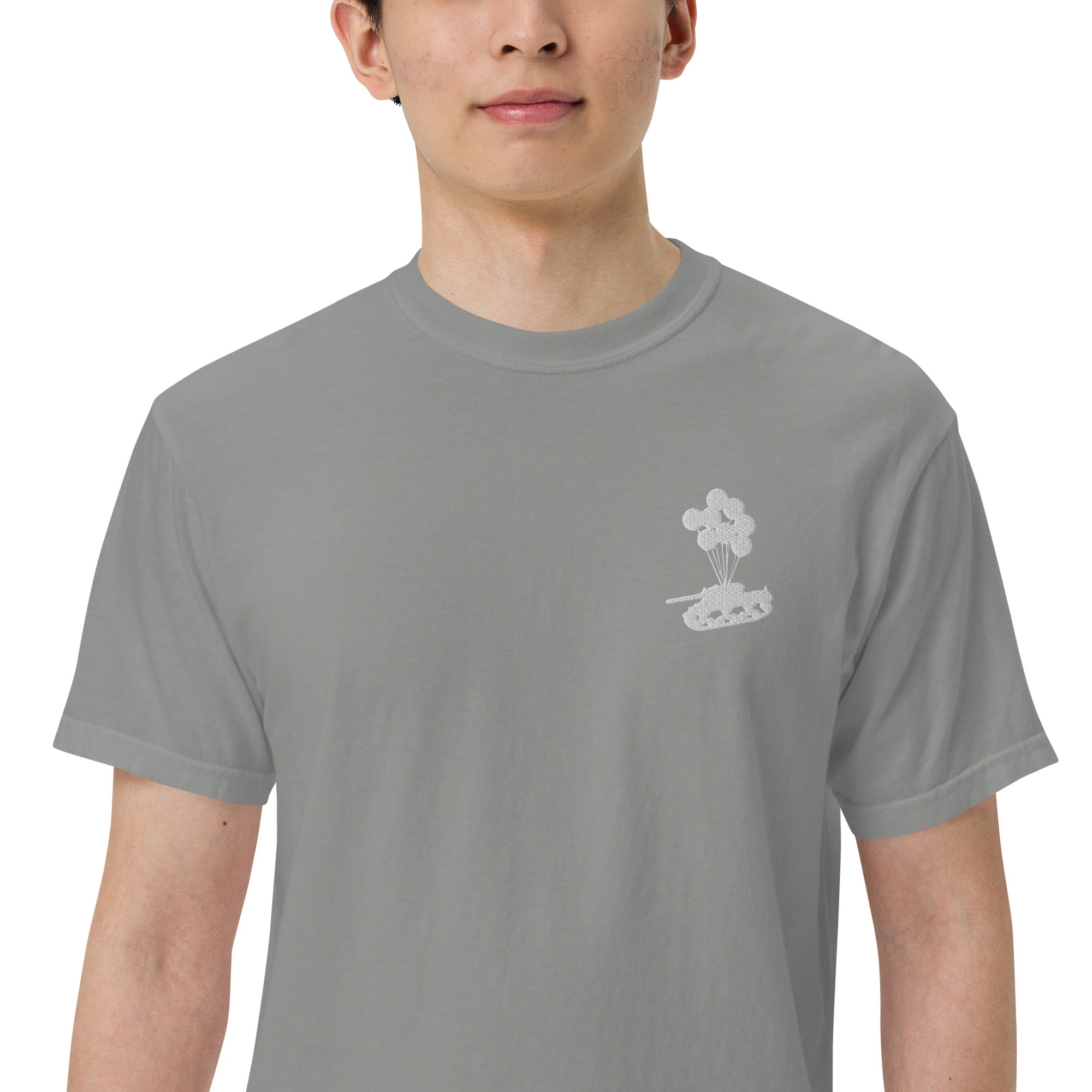 Tank & Balloon heavyweight t-shirt (Embroidered)