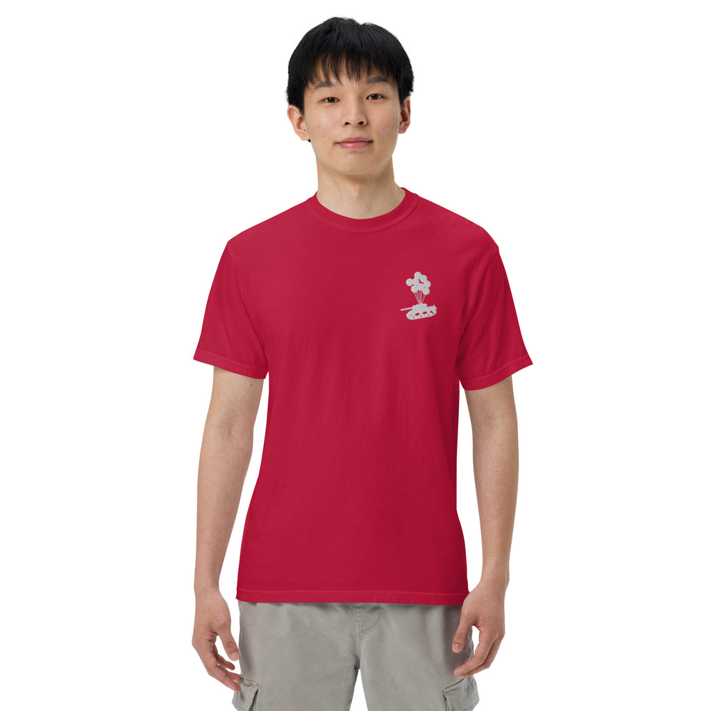 Tank & Balloon heavyweight t-shirt (Embroidered)