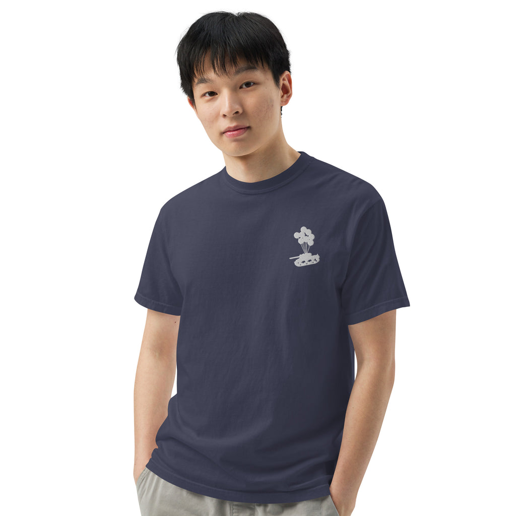 Tank & Balloon heavyweight t-shirt (Embroidered)