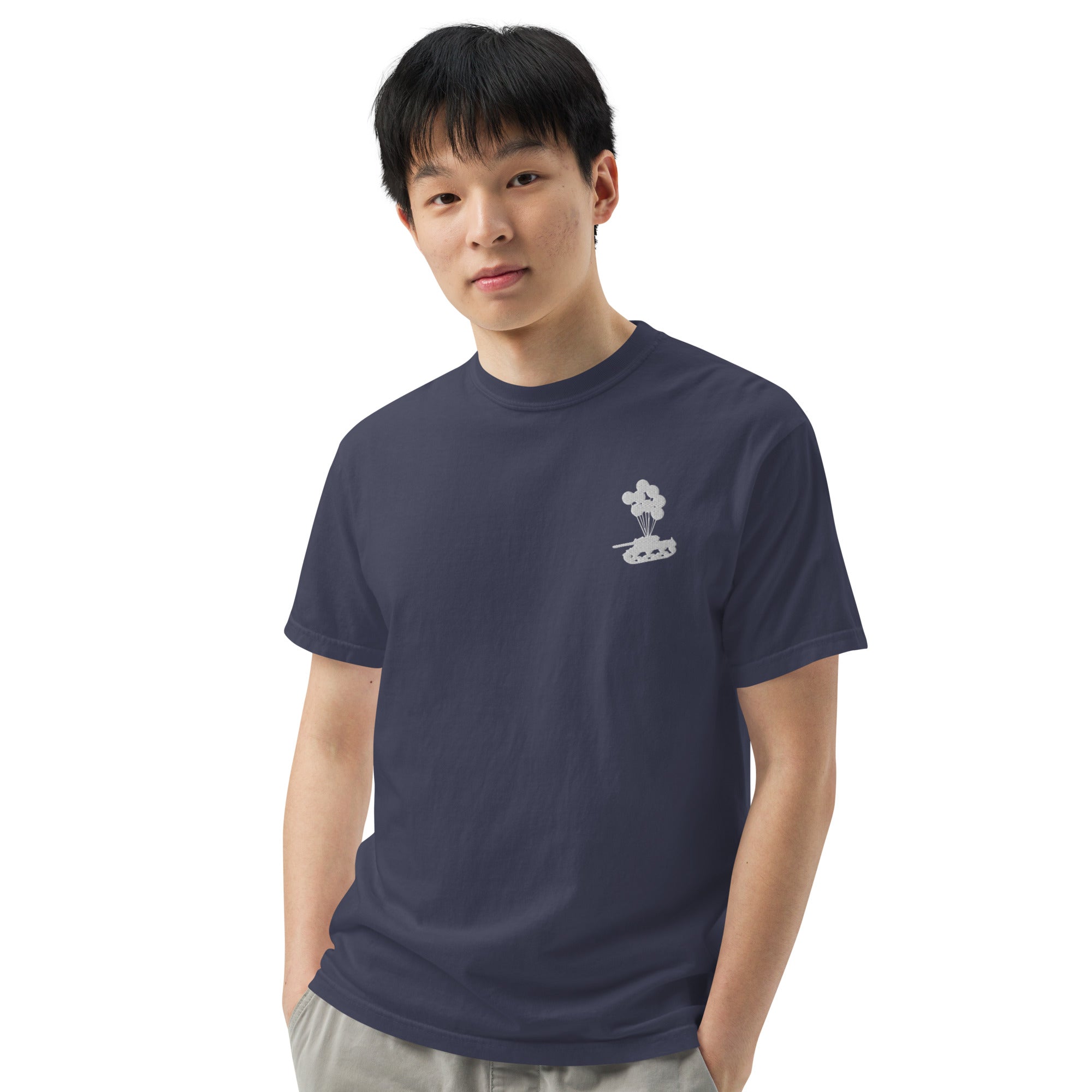 Tank & Balloon heavyweight t-shirt (Embroidered)