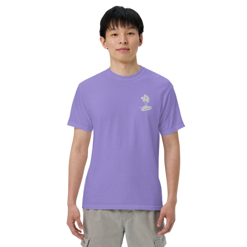 Tank & Balloon heavyweight t-shirt (Embroidered)