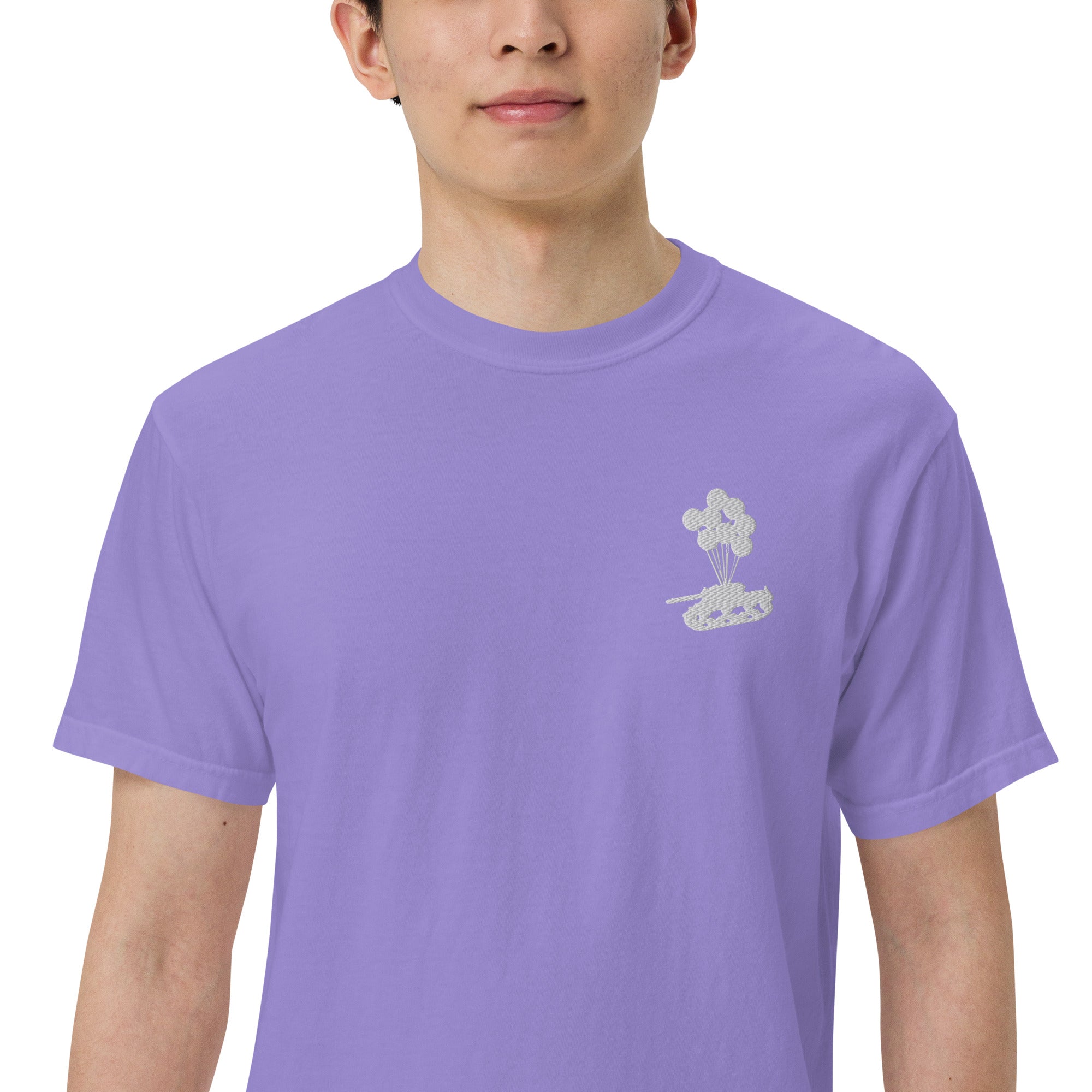 Tank & Balloon heavyweight t-shirt (Embroidered)