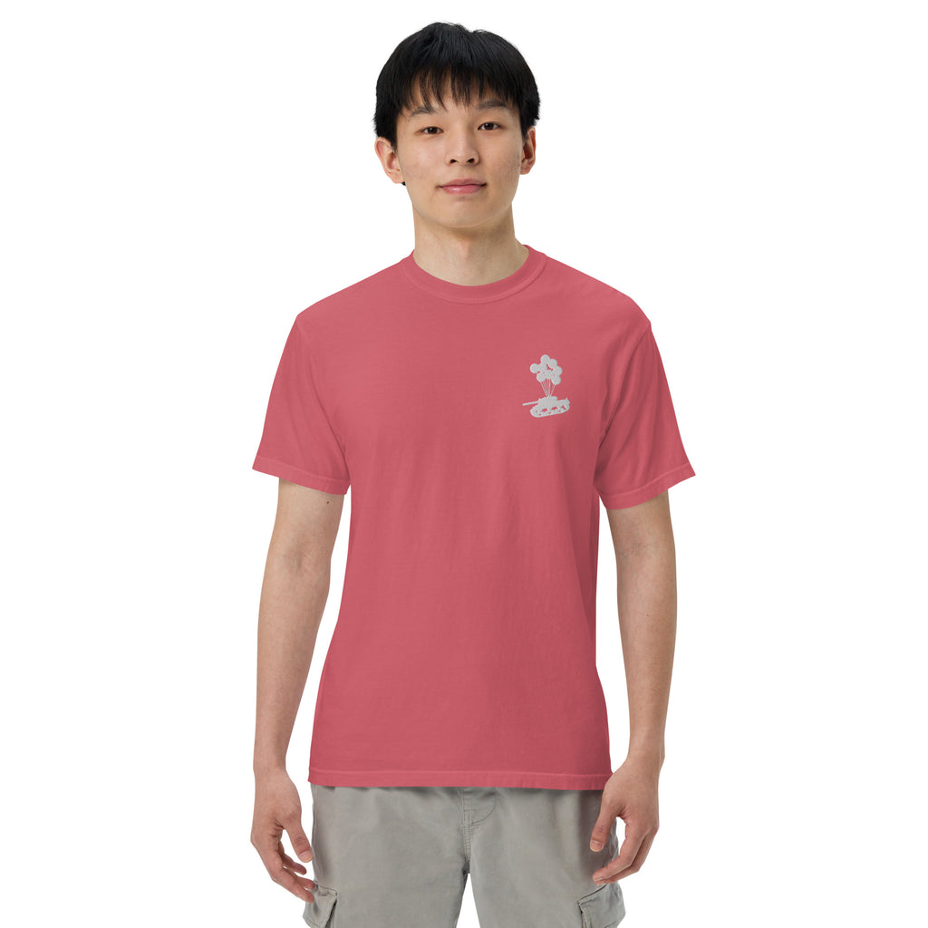 Tank & Balloon heavyweight t-shirt (Embroidered)