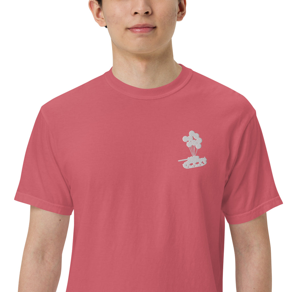 Tank & Balloon heavyweight t-shirt (Embroidered)
