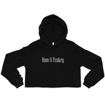 Rum & Fcukry Crop Hoodie (Embroidered)