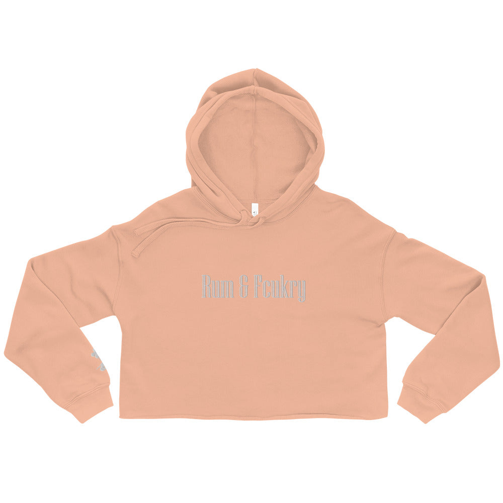 Rum & Fcukry Crop Hoodie (Embroidered)